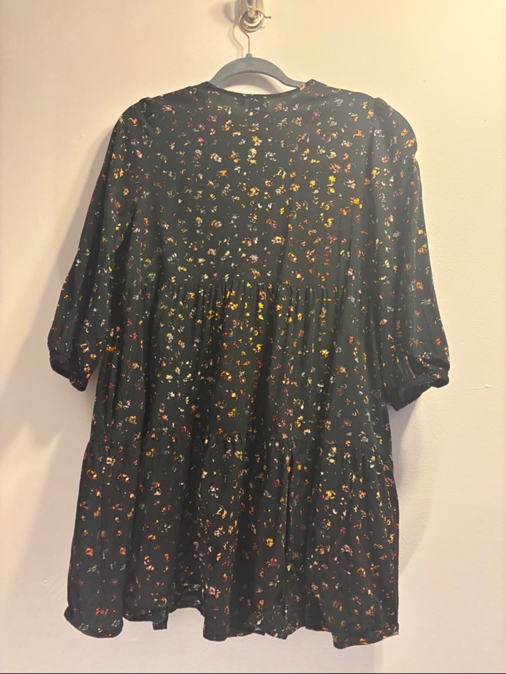 GAP Black Floral Mini Dress - Picture 5 of 5
